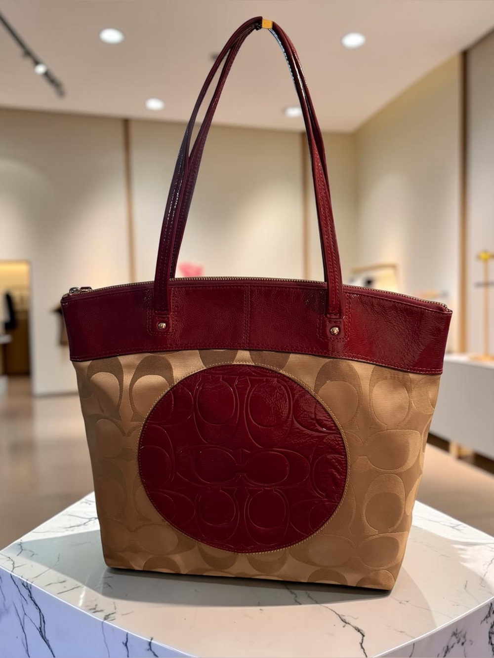 Coach Laura Signature Tote Berry